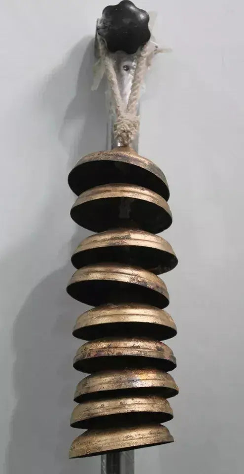 Handmade Rustic 9 Bells Wind Chime - Country Decor